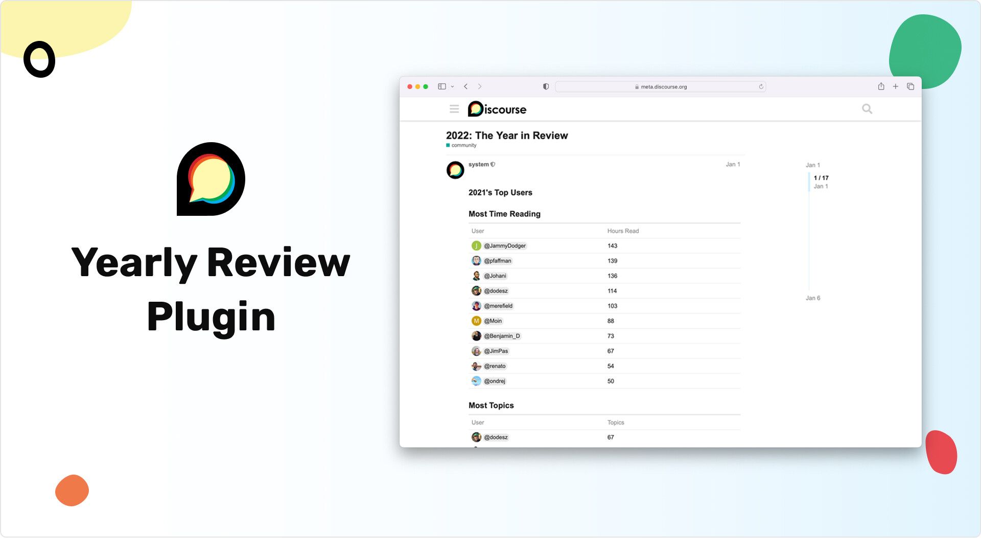 Looking Back with the Yearly Review Plugin